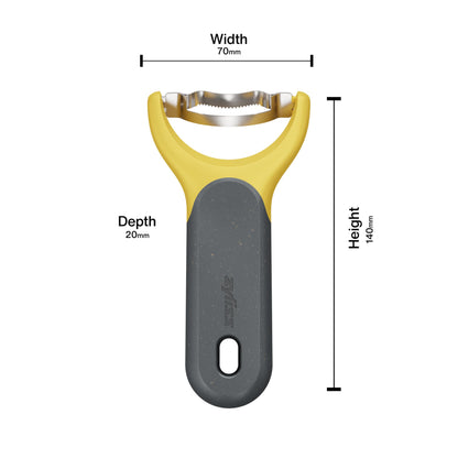 Zyliss Corn Stripper – Extra Sharp Corn on the Cob Stripper Tool & Kernel Remover with Stainless Steel Serrated Blade – Ergonomic Handle – Dishwasher Safe – Yellow/Black