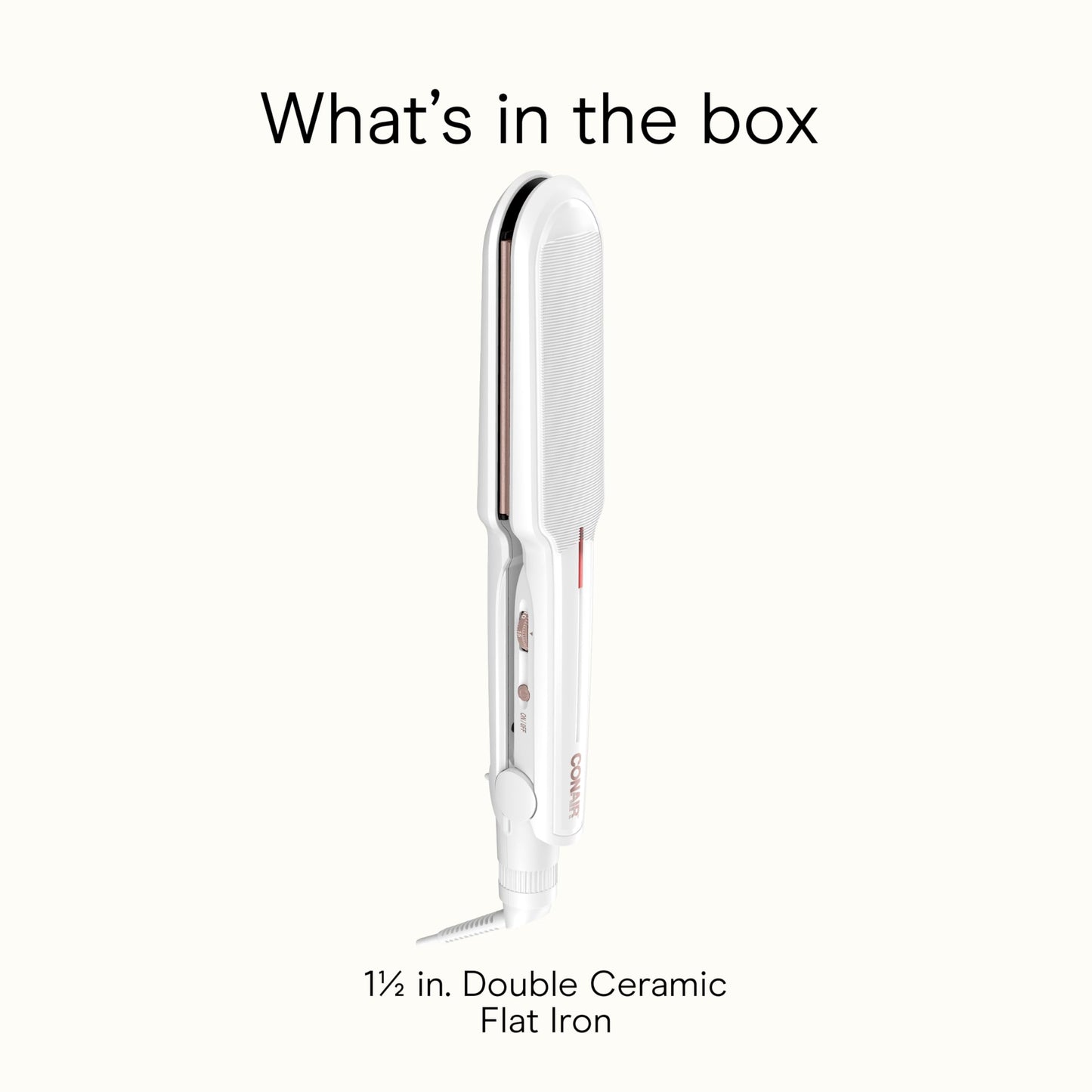 Conair Double Ceramic Flat Iron, 1 1/2-inch Wet-to-Dry Hair Straightener