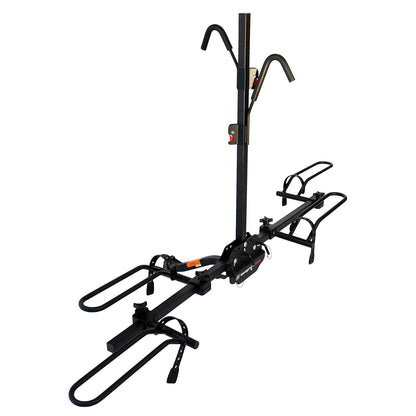 Swagman XTC2 Hitch Mount Bike Rack – Platform Carrier for 2 Bikes, Ratcheting Hook System, Compact Clam-Shell Folding Design
