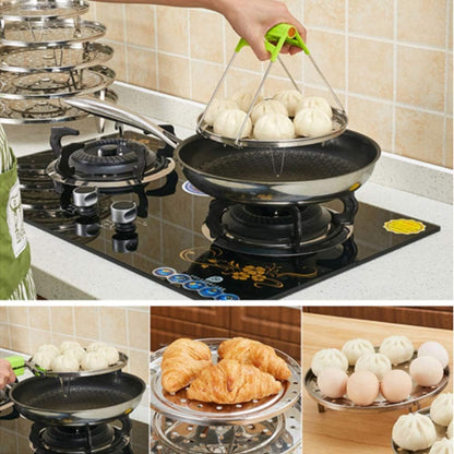 Household Steaming Rack, Thickened Stainless Steel Cooking Ware Stand (12 inch)