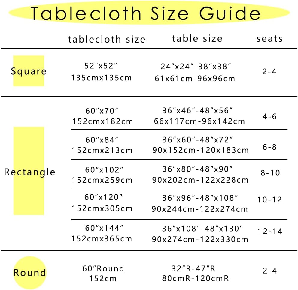 MANGATA CASA Yellow Gingham Tablecloth, Waterproof Checkered Table Cloth for Square Tables, Light Yellow 52x52in