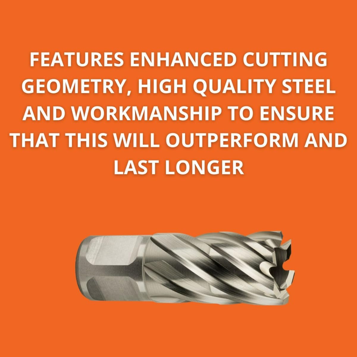 Slugger by Fein HSS Annular Cutter with Pilot Pin for Precision Drilling - High-Durability Steel, 1" Cutting Depth, 5/8" Bore Diameter, 3/4" Straight Shank - 63134158041