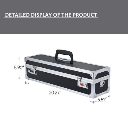 Chef’s Knife Case Aluminum Hard Case with Dual Combination Locks Cultery Carrier Portable Knife Organizer Block Holders Protectors With 8 Slots Can Hold Home Black