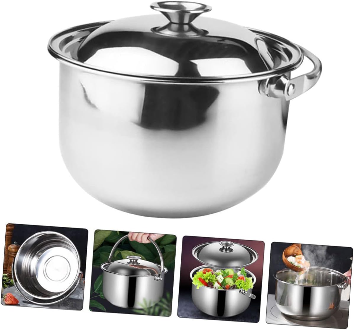 Stainless Steel Cooking Pot, Mixing Bowls, Steamer Pot, Handheld Mixing Bowl, Stock Pot