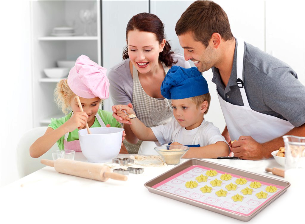 Aprince 2 Pack of Silicone Baking Mats Silicone Pastry Mat,Non-stick Baking Mat Pink 16.5x11.8x0.09 inch Silicone Mat Silicon Baking Mat Set Baking Mats Silicon Mats for Baking mats non stick silicone
