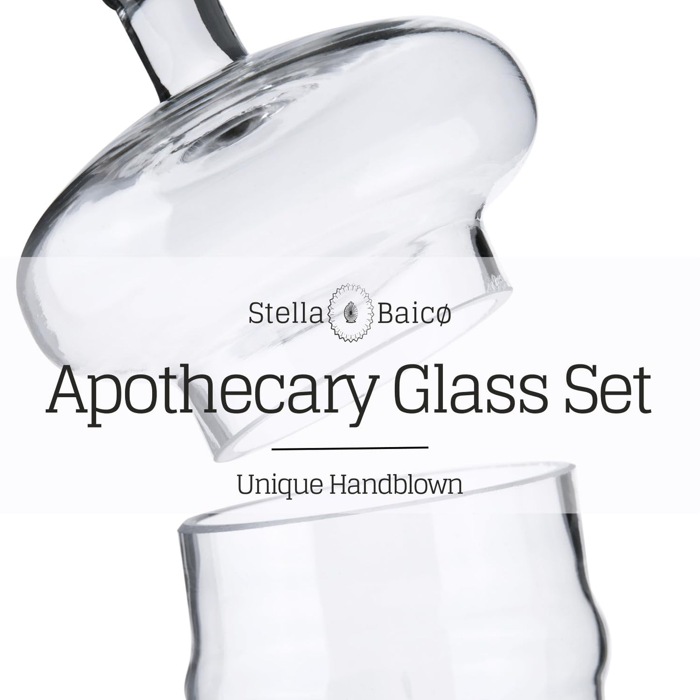 Stella Baicø 3-Pack Glass Apothecary Jars with Lids – Decorative Candy Storage Containers for Wedding, Buffet, Kitchen (H: 9", 12.5", 14")