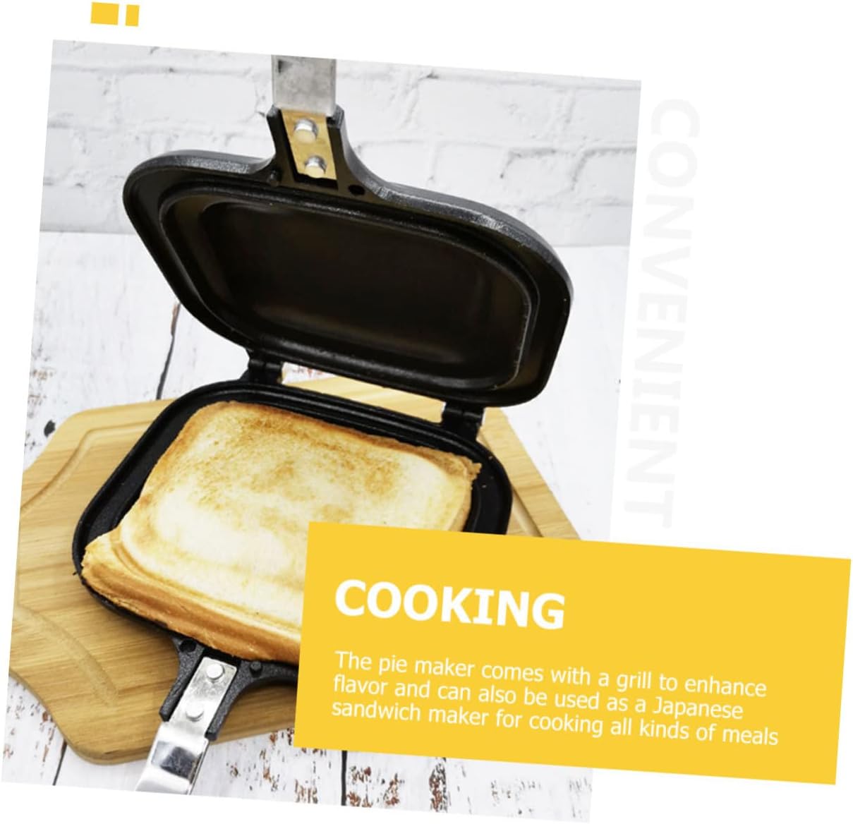 Sandwich Skillet, Non-stick Kitchen Sandwich Maker for Grilled Cheese, Double Side Frying Pan, Kitchen Essential Grill