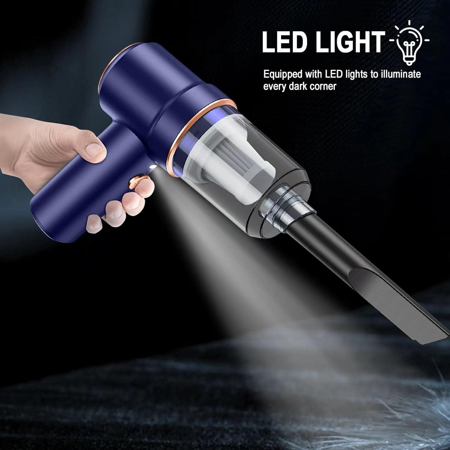 Car Vacuum Cleaner Cordless, Handheld Vacuum Cordless, 9000PA Suction 120W High Power Portable Vacuum Cleaner