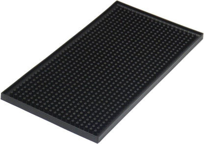 Yisharry li 6" x 12" Kitchen Square Rubber Bar Mat - PVC Black KTV Service Spill Drying Dish Mats