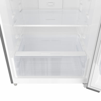 KoolMore 28 Inch 14 Cu Ft Top Freezer Refrigerator, Stainless Steel, Freestanding Full Size Fridge Freezer for Home Kitchen or Garage