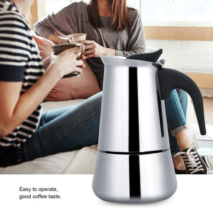 Haofy Portable Stainless Steel Coffee Pot Maker, Mocha Brewing Tool (100ml)