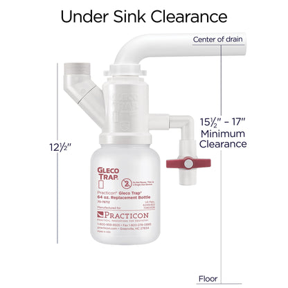 Practicon Gleco Trap System, Clay & Plaster Sink Trap Kit, 64 oz.