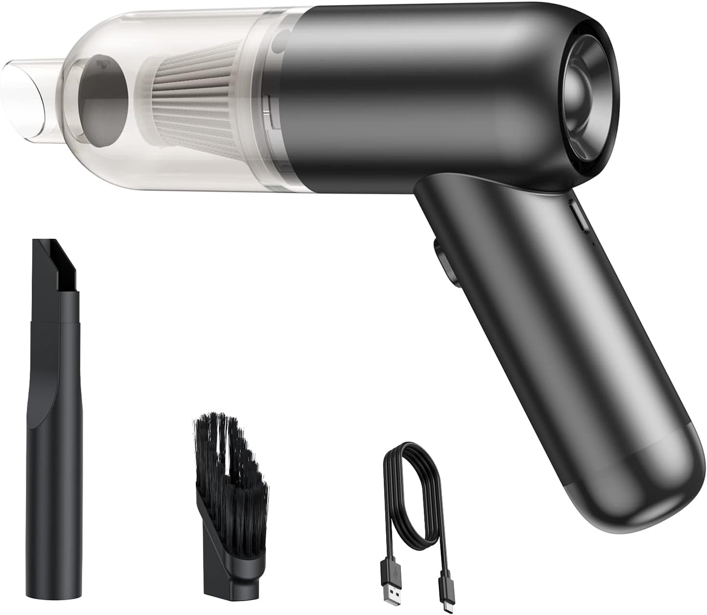 Small Handheld Wireless Vacuum with 6000 Pa High Power Suction, Portable Car Detailing Vacuum with Multi-nozzles