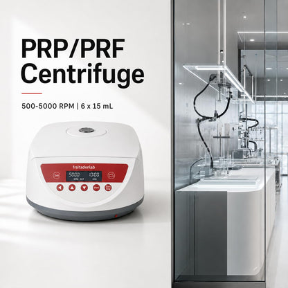 Fristaden Lab Centrifuge | for PRP and PRF | USA Company | 500-5000 RPM | 6 x 15 mL