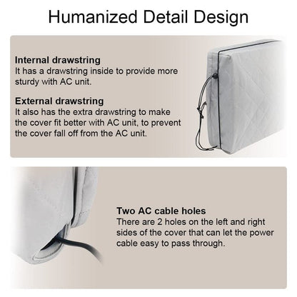 Indoor Air Conditioner Cover Window AC Unit Cover with Drawstring Double Insulation for Inside(25"x17"x3.5")