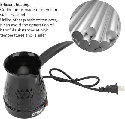 ZJchao Electric Stainless Steel Coffee Maker, 600ml, US Plug 110v