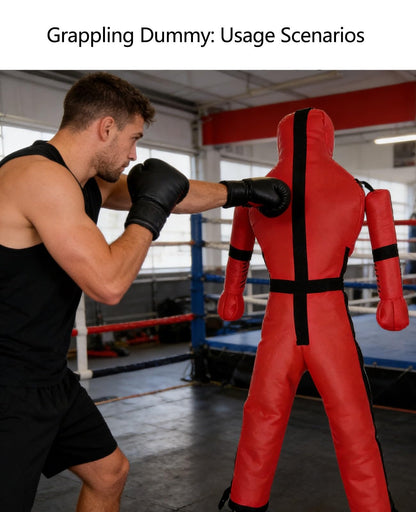 Hanging Grappling Dummy, MMA Wrestling Martial Arts Doll, Brazilian JIU Jitsu Submission Mixed, Movable arms, Durable Canvas Fabrics, UNFILLED(160cm)