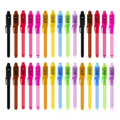 30 Pack Invisible Ink Pens with UV Light, Magic Spy Pen for Secret Messages, Birthday Party Favors Easter Egg Hunt Halloween Goodie Bags Stocking Stuffers Valentine's Day Gifts for Kids Ages 3+