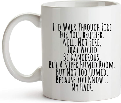 YouNique Designs Brother Coffee Mug, 11 Oz, Funny Gifts from Sister, Birthday Gifts for Brother Adult
