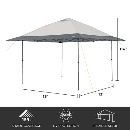 CORE 13 FT x 13 FT Instant Pop Up Canopy Tent | Portable Straight Leg Outdoor Gazebo Shelter with Wheeled Carry Bag | Perfect for Camping, Beach, Picnic, Backyards, BBQ, Tailgate, Patio and Party