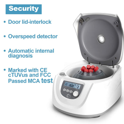ONiLAB Professional PRP Centrifuge Machine 15mLx8, 10mL/7mL/1.5-5mlx 12, Lab Benchtop Centrifuge, 3 Preloaded Programs for Fast Operation,Store 9 Programs, 30sec-99min,300-4500rpm(Max. 2490xg)
