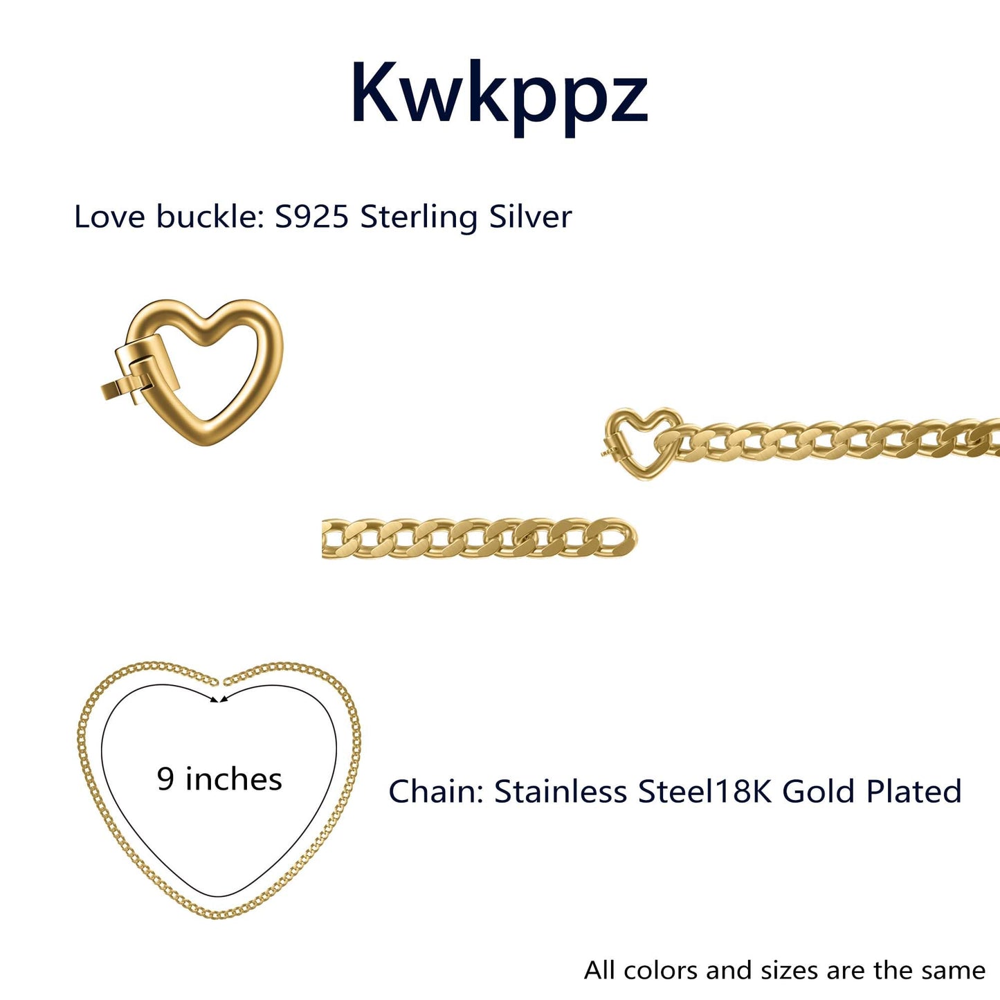Kwkppz Permanent Bracelet Kit – 4 Pcs Locking Heart Clasp DIY Bracelet Set for Couples, Friendship, and Family – Unique Gift for Anniversary, Valentine's Day, Birthday – His & Hers Matching Jewelry
