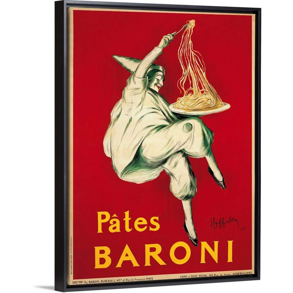 Pates Baroni, 1921 Black Float Frame Canvas Art, Food Artwork