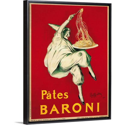 Pates Baroni, 1921 Black Float Frame Canvas Art, Food Artwork