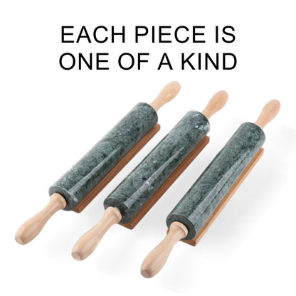 Koville Marble Rolling Pin, Non-Stick Stone Dough Roller, Rolling Pin for Baking,Pasta, Dumpling, Ravioli, Fondant,Pie Crust, Kitchen Baking Pastry Tools