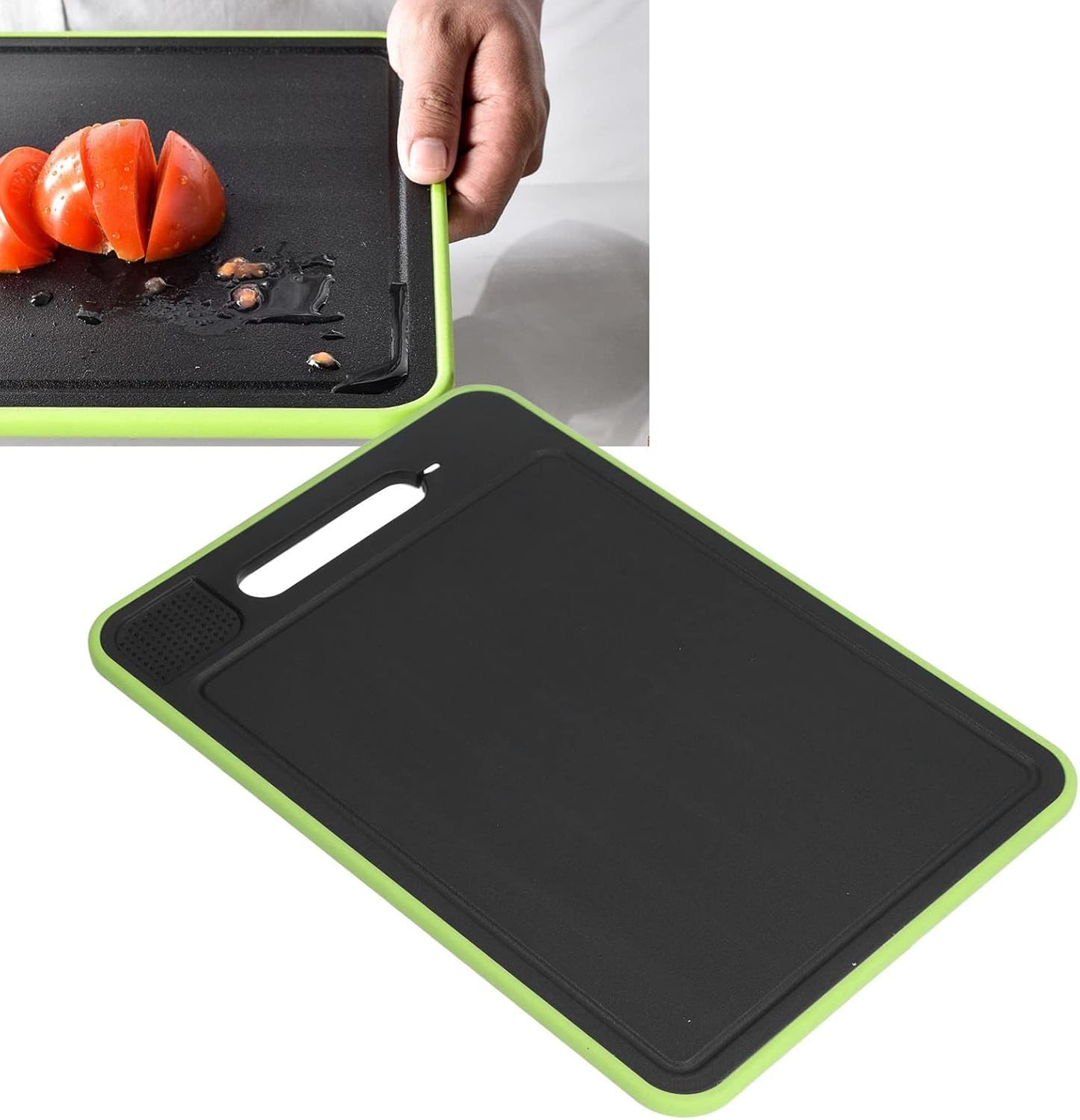 Multifunctional Doublesided Cutting Board, Non-Slip Aluminum Alloy with Kitchen Knife Sharpener