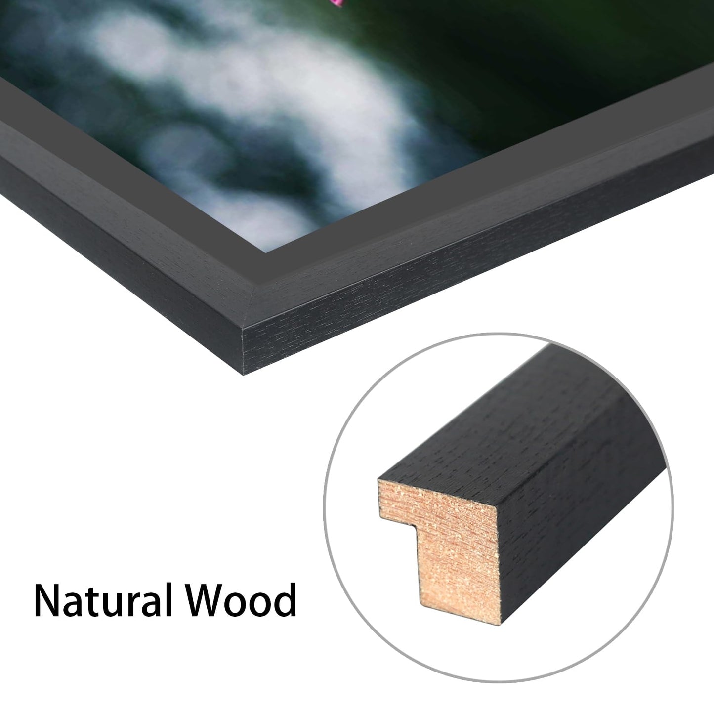 Mxtallup 18 x 18 in Diamond Painting Picture Frames 16x16in Diamond Art Frame , Display Pictures16x16 Inch/ 40x40 cm with Mat or 18x18 Inch/45x45 cm Without Mat, Wall Diamond Embroidery Picture Frame