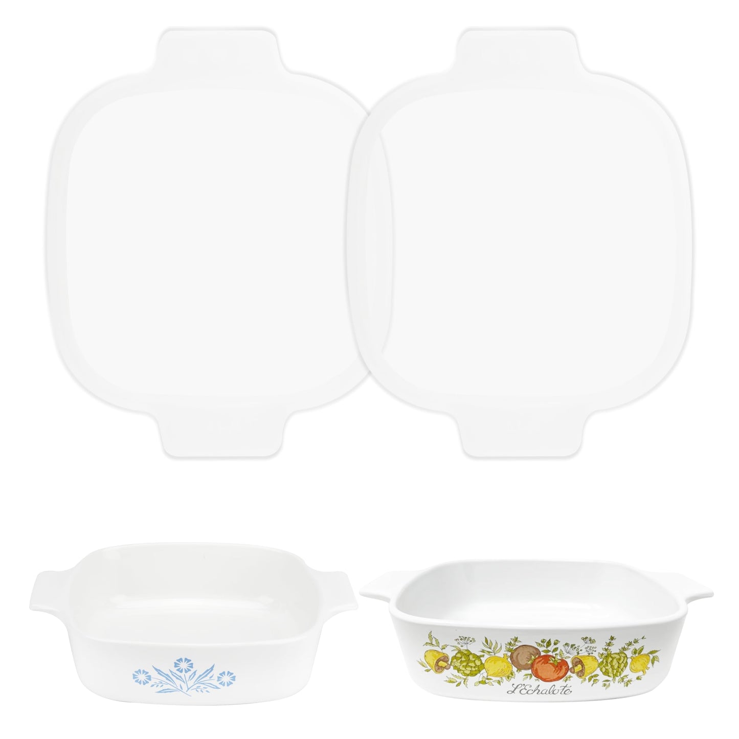 2 Packs Silicone Lids for Corningware A-1-B | A-1.5-B Casserole Dish, Dishwasher&Freezer Safe (Container NOT Included)