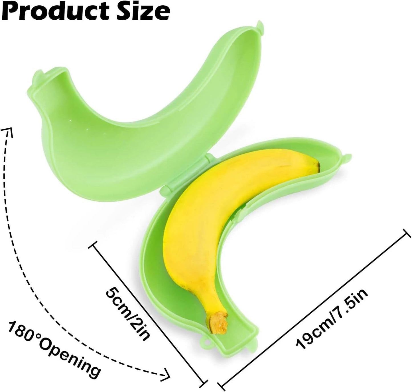 HywkingGrt 3pcs Banana Holder Case, Banana Keeper BPA-Free Outdoor Travel Case, Banana Container Outdoor Travel, Fruit Cover for Picnic, Hiking