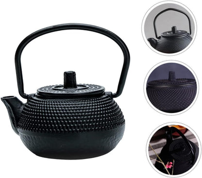 Hemoton Cast Iron Teapot Tea Set, Retro Metal Coffee Kettle for Stove Top, Mini Tea Kettle Optional Iron Kettle