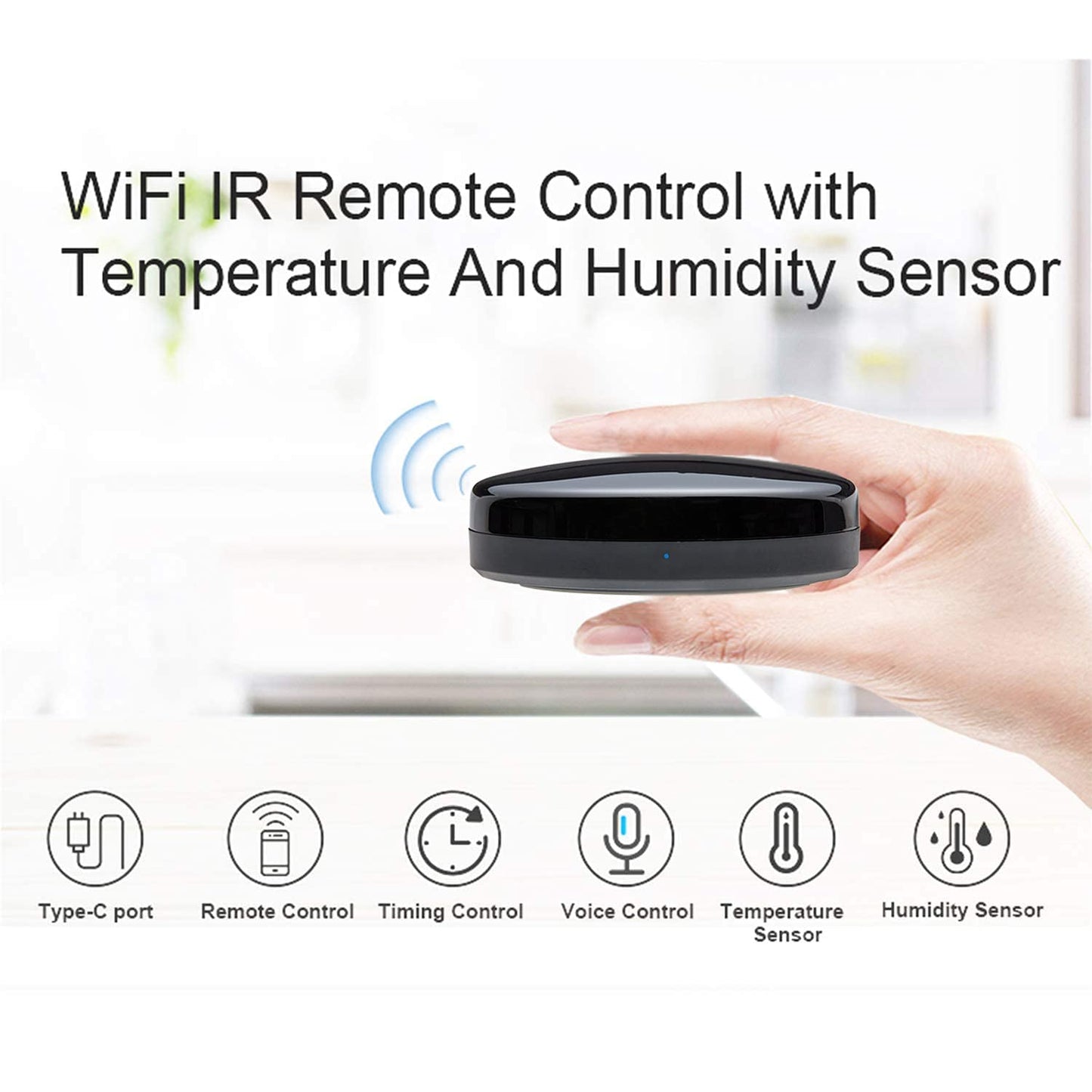 Smart IR Remote Control,All in One IR Blaster Control, Universal WiFi Infrared Remote Control for TV DVD Air Conditioner STB etc,Compatible with Alexa, Google Assistant