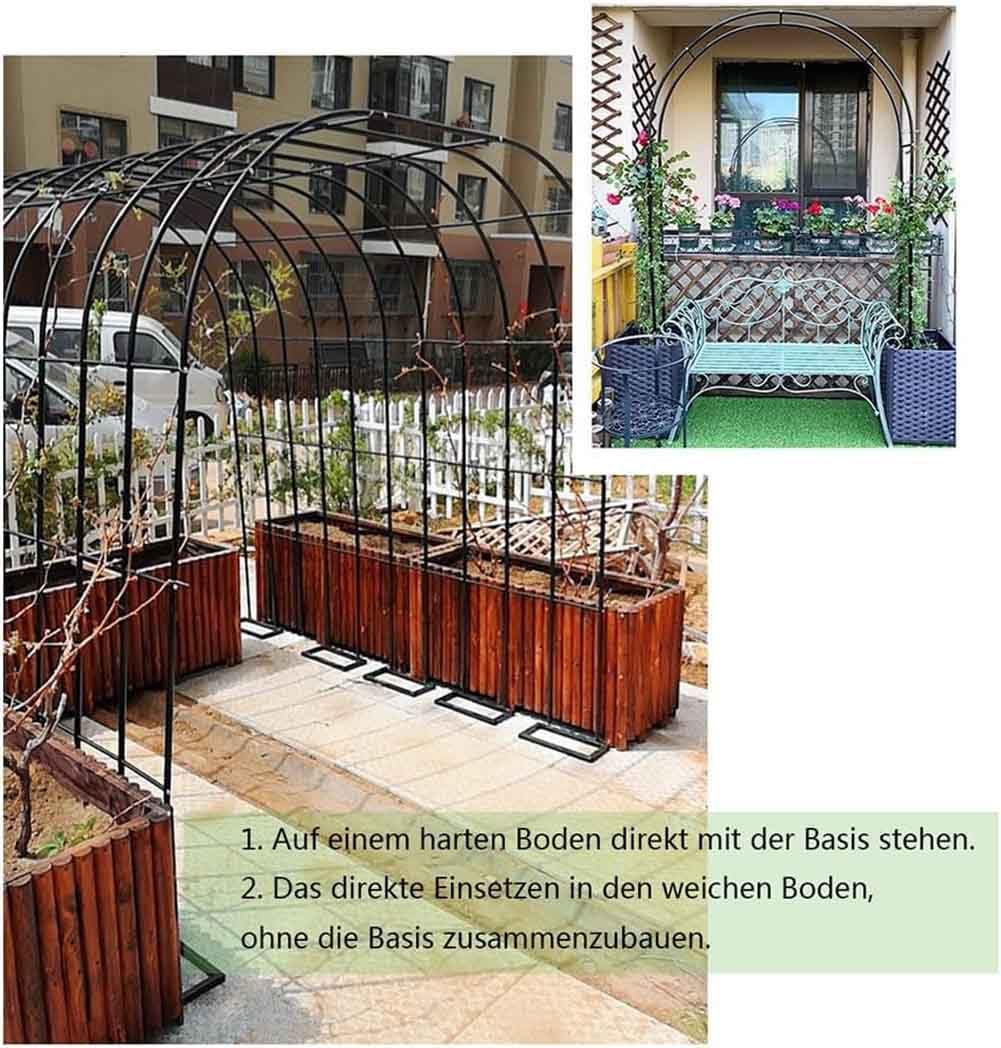 Green Rose Arch for Ceremony and Wedding Decoration Metal Outdoor & Indoor Trellis for Climbing Plants Weatherproof & Easy Assembly 2.4M Wide x 2.2M High Reconfigurable Design for