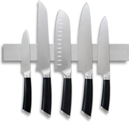 Multi Use Magnetic Knife Holder for Kitchen Organization, Stainless Steel Magnetic Strip, 10 Inch