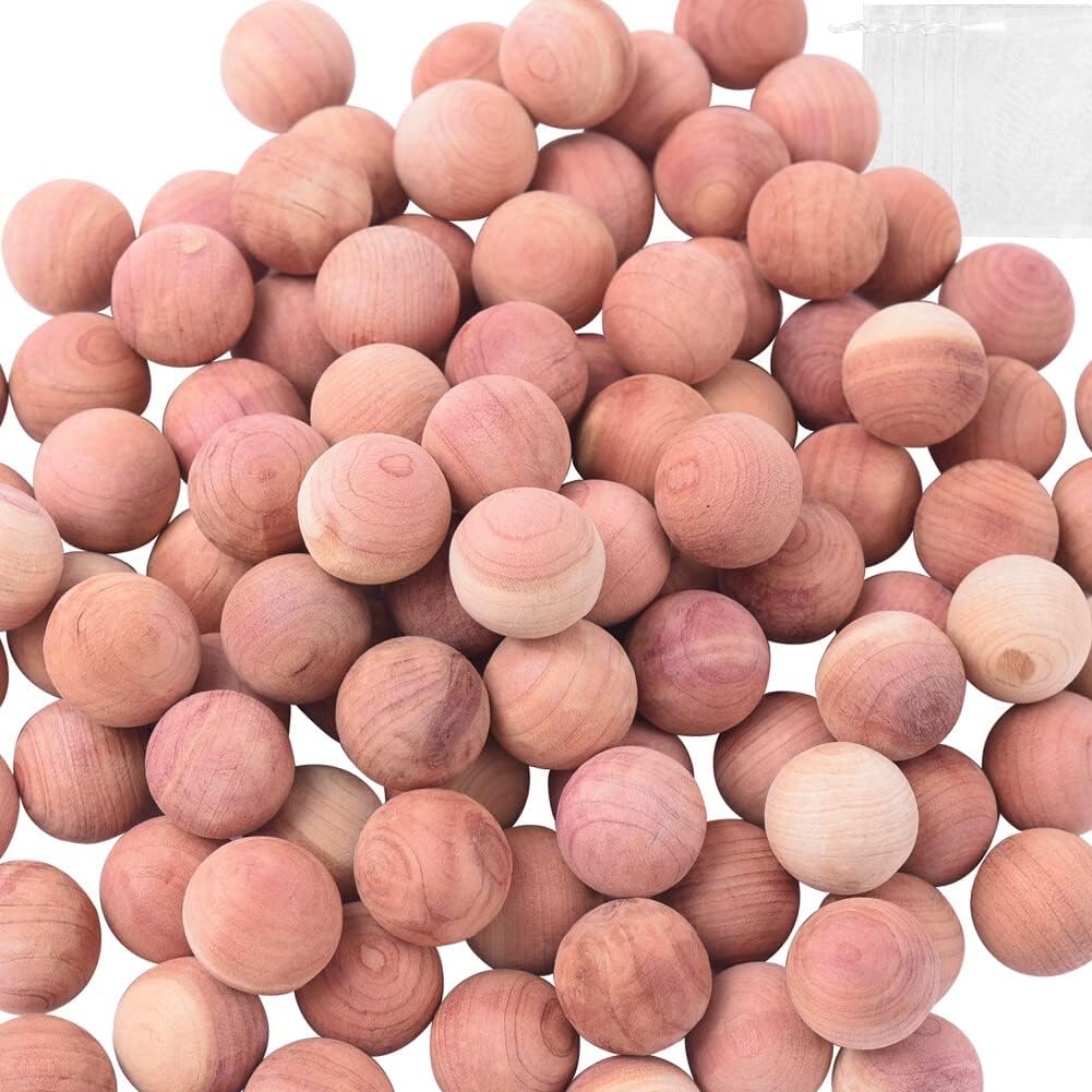 Cedar Blocks for Clothes Storage, 120 Cedar Balls for Effective Clothes Storage