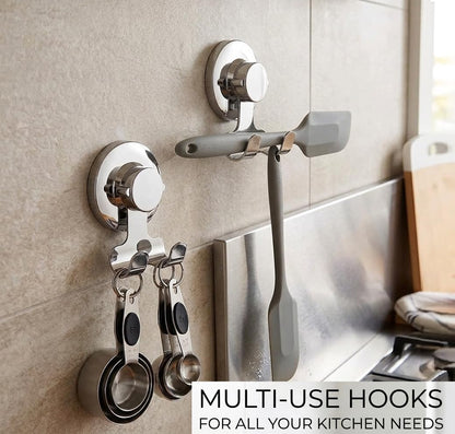 304 Suction Cup Hooks Razor Holder Powerful Vacuum Organizer for Towel, Razor, Coat, Bathrobe and Loofah Stainless