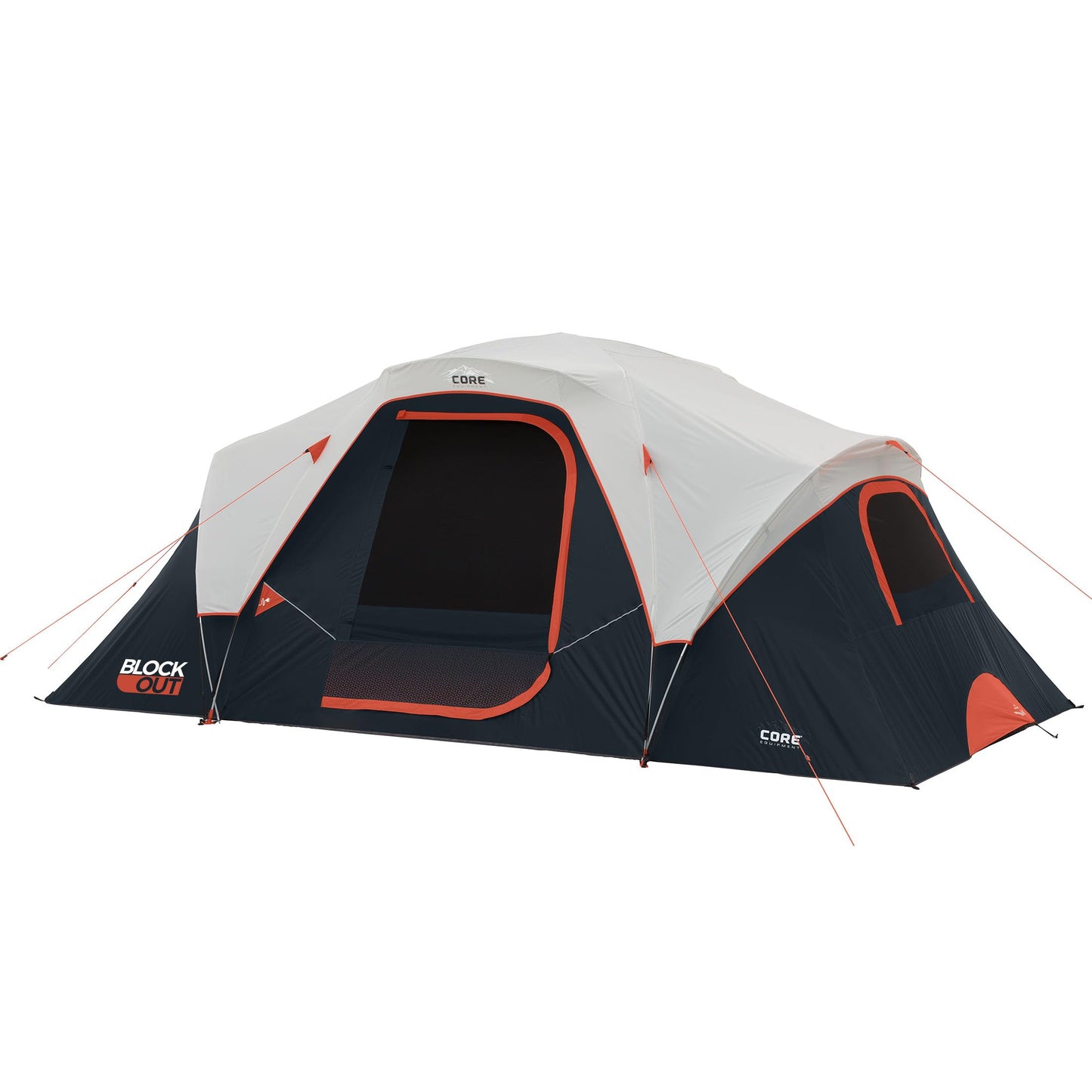 CORE 9 Person Dark Room Tent | Best Car Camping Outdoor Family Blackout Dome Tent | Included Wall Organizer for Camping Accessories