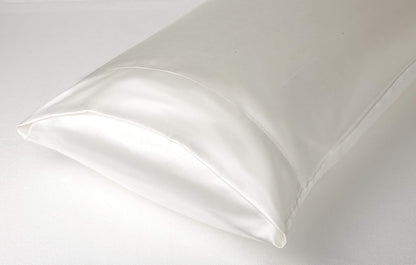 Lanest Satin-Silk Pillowcase Queen, White, Breathable, Super Soft, Cooling for Hair and Skin
