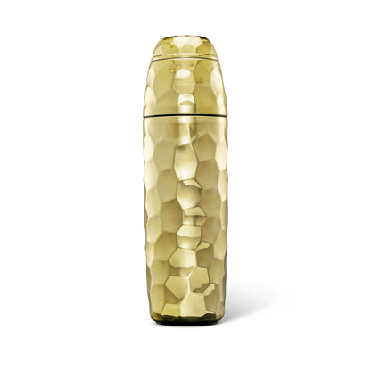 HexClad 25 oz Cocktail Shaker, Vacuum Insulated Bar Shaker with Built-In Jigger & Strainer, Leak-Proof, PVD Finish (Gold)