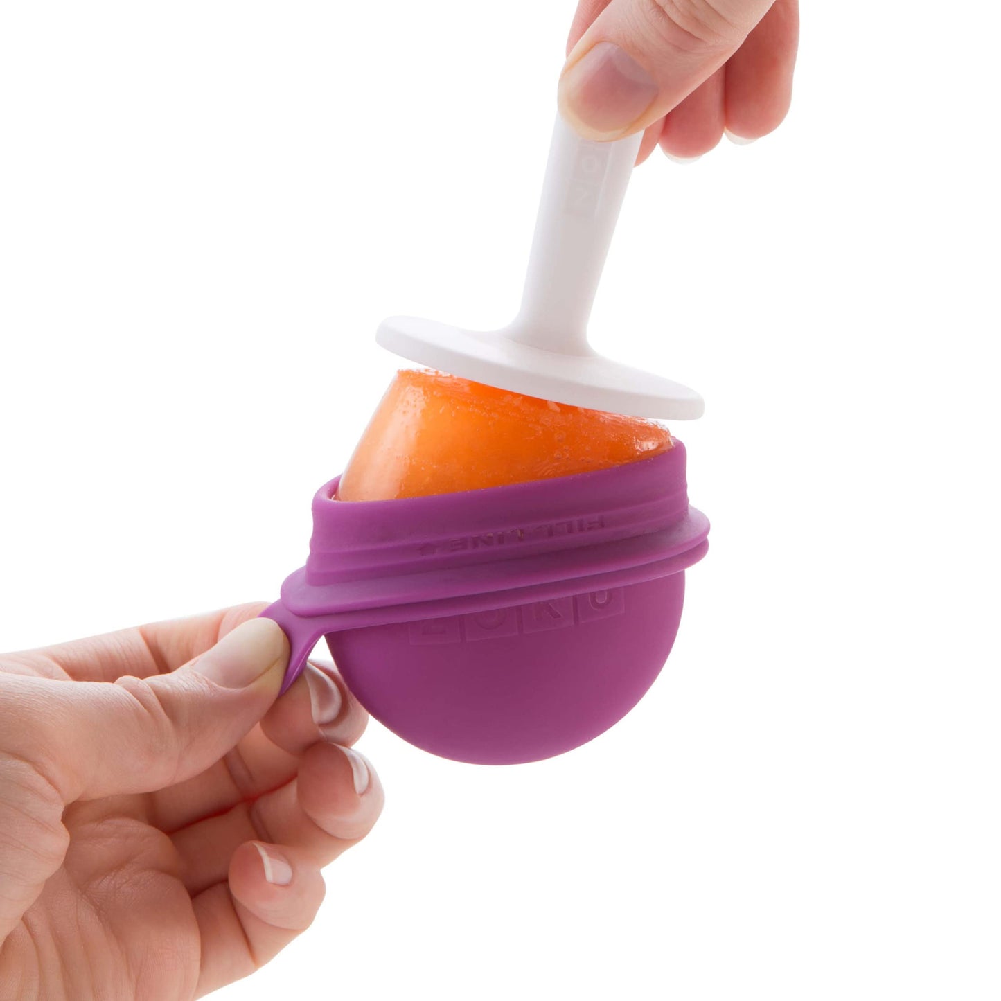 ZOKU Round Pop Molds - 4 Silicone Popsicle Molds with Reusable Sticks and Drip Guards, Easy-Release, BPA-Free