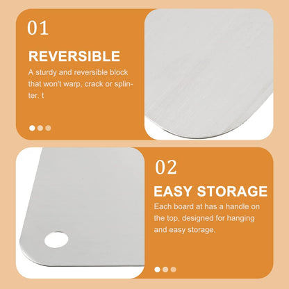 Stainless Steel Chopping Tray, Heavy Duty Cutting Board, Stainless Steel Board for Chopping