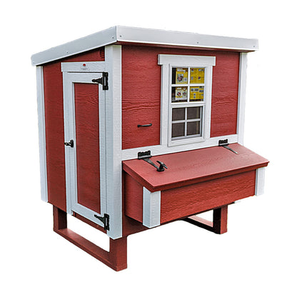 OverEZ Classic Medium Chicken Coop for up to 10 Chickens - Nesting Box - Large Bird, Poultry and Hen House, Made in USA