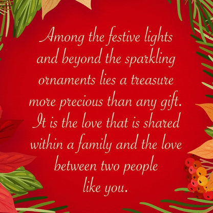 Prime Greetings Christmas Card for Son and Daughter-in-Law - Eco-Friendly, Thick Card Stock | 5in x 7.75in