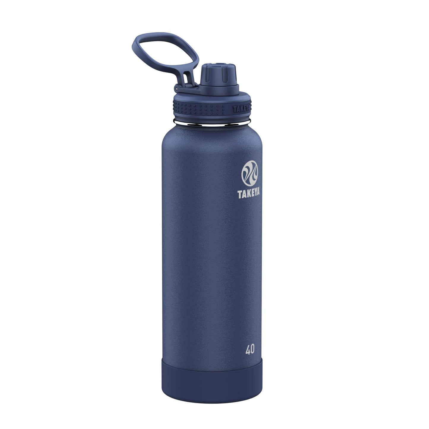 Takeya Actives Stainless Steel Water Bottle, Insulated Spout Lid, Keeps Drinks Cold 24 Hrs, Leakproof, Durable, Dishwasher Safe, Ideal for Gym, Travel, Fits Most Cup Holders, 22 oz/Blush