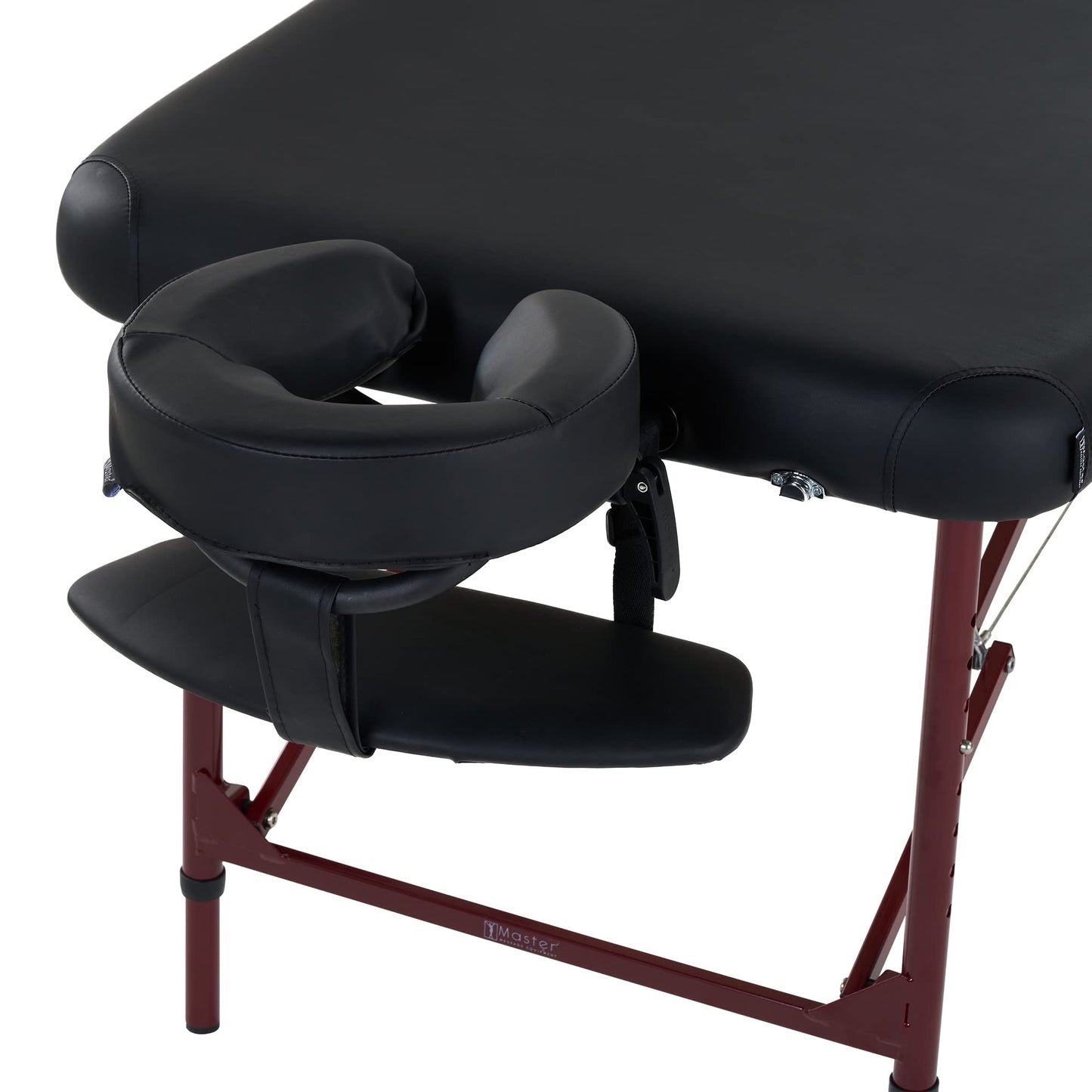 Master Massage Zephyr Lightweight Portable Massage Table Package- Tattoo Table- Spa Bed (Black, Maroon)