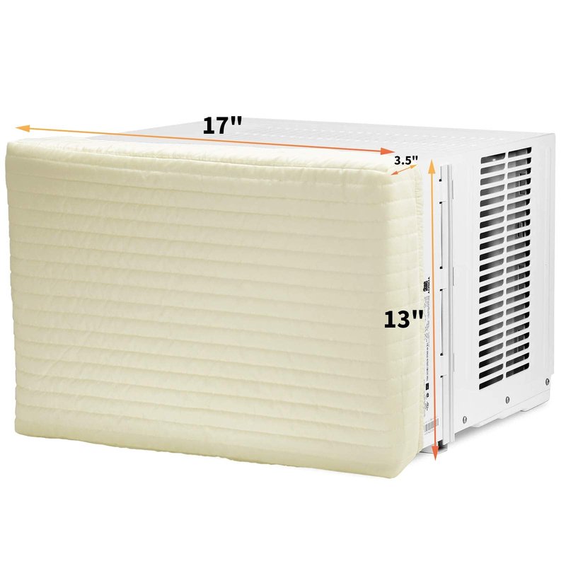 Homydom Indoor Air Conditioner Cover AC Unit Covers (Beige, 28"x20"x3.5")