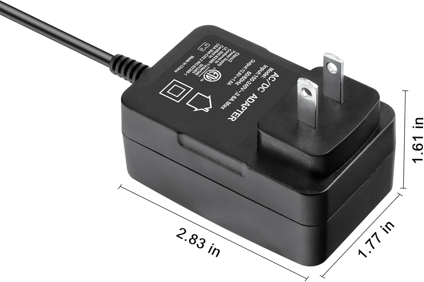 SLLEA 12.6V 2-Prong AC/DC Adapter for Paxcess HJ1103 Cordless Robotic Pool Vacuum Cleaner, 5000mAh Power Supply